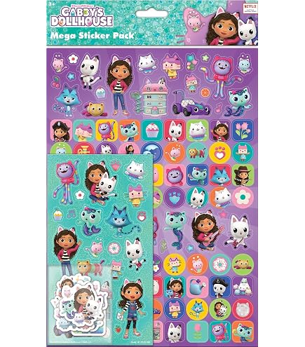 Gabby's Dollhouse Stickerbuch – über 90 Wiederverwendbare Sticker & Malvorlagen, Aktivitätsbuch Für Kinder