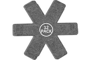 ANPUIMULT Pan Protectors for Stacking,Set of 12 and 3 Different Size, pan separators Protectors,Pot Protectors Stacking,Pot Pads Anti-Slip to Avoid Scratching or Marring When Stacking