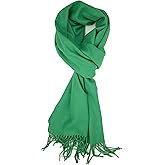 Plum Feathers Winter Scarf Shawl with Cashmere Feel - Rich Solid Colors Winter Scarves and Wraps 72" x 12"