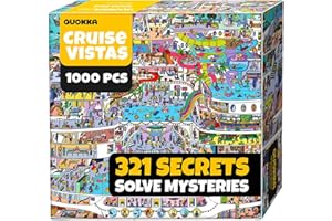 QUOKKA 1000 Piece Jigsaw Puzzle for Adults Cruise Vistas – Premium Box Packaging with Extra Fun Challenges - Stunning Scenic Animal Puzzle - Perfect for Relaxation & Creativity & Gift Giving
