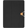 Native Union W.F.A iPad Folio – Foldable Stand and Cover Made of Recycled Materials Compatible with iPad Air 13" M2, iPad Pro 12.9" with Easy Magnetic Attachment and Button and String Design (Black)