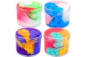 WUJYLY 4 Pack Galaxy Slime Kit,Party Favors for Kids, Non Sticky,Wet,Stress & Anxiety Relief,Slime Bulk for Boys Girl,Cute Stuffers,Super Soft Sludge Toy