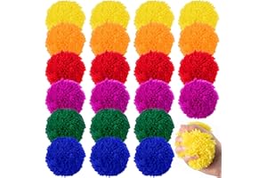 VercanMonth Kickball Dodgeballs 4 Inches Soft Acrylic Yarn Dodgeballs Playground Balls Large Hand Ball Physical Education Equipment for Adults Handball Outdoor Game Indoor Play, 6 Colors