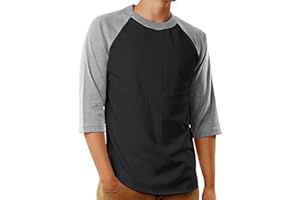 Hat and Beyond Mens Baseball Raglan T Shirts 3/4 Sleeves Casual Cotton S-3xl Jersey 1KSA0001