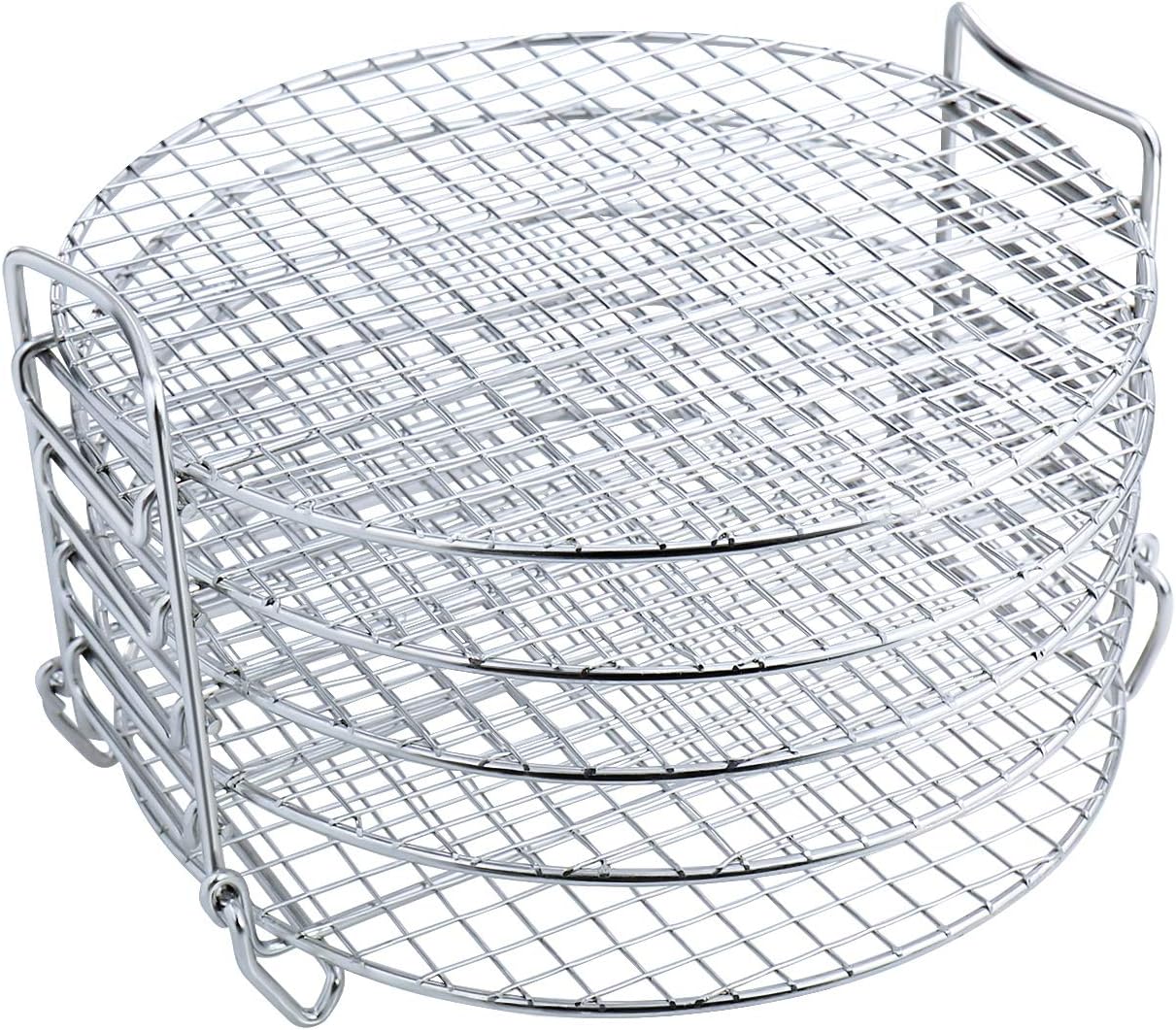 Vodolo Dehydrator Stand - Stainless Steel Food Dehydration Rack for 6.5 qt & 8 qt, Removable Dehydrate Trays 5 Layers Stackable Air Fryer, Foodi Accessories