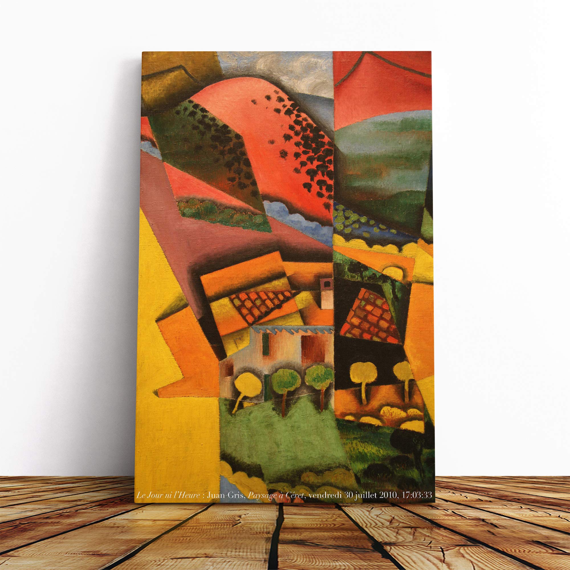 Juan Gris Landscape Canvas Print | Gallery Wrapped 30mm Frame Wall Art | 20x14 inches | Ready to Hang | Modern Landscape Picture | Living Room Bedroom Lounge Office