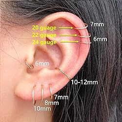 Small Cartilage Earring, Tiny Helix Hoops, Thin
