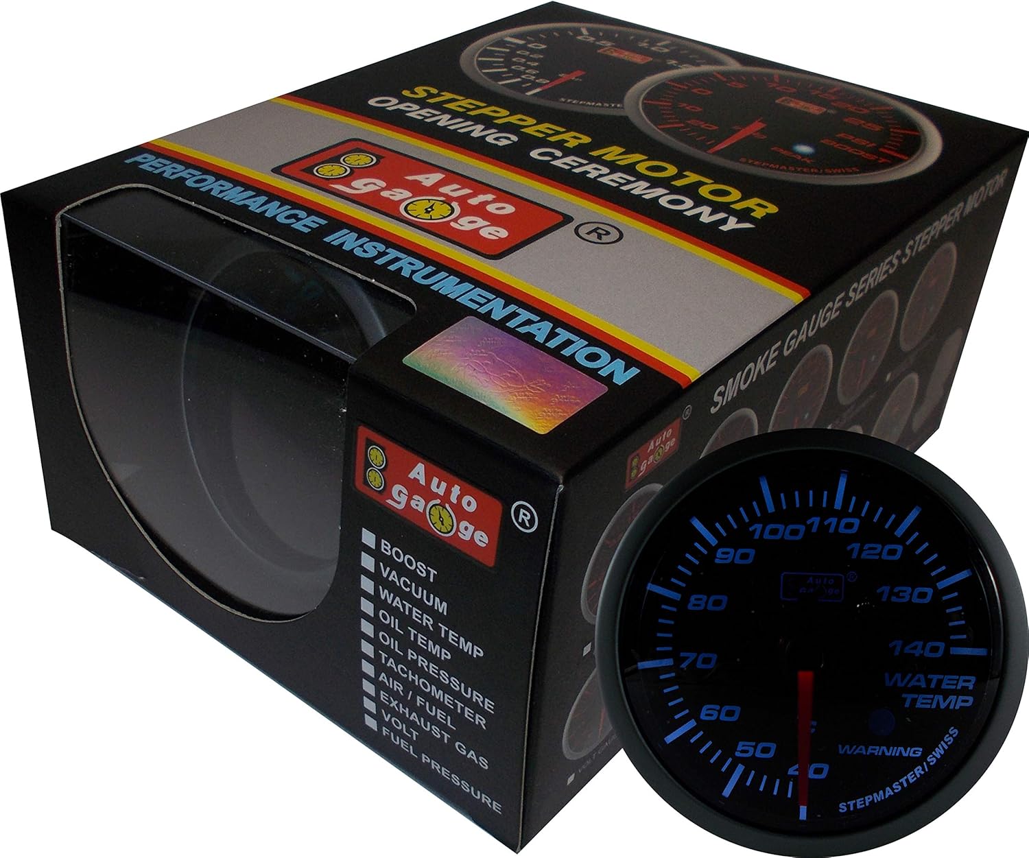 Amazon オートゲージ Autogauge 水温計 ｓｍ 60f ホワイトｌｅｄ ワーニング付 燃料 油温 水温計 車 バイク