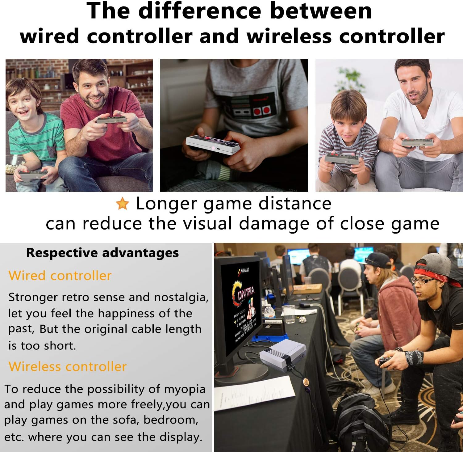 NES Mini Wireless Controller,KJ-KayJI Rechargeable NES Classic Wireless Mini Controller for Nintendo Classic NES/SNES Mini Edition and PC,No-Wired Gamepad Joy-pad Support NES/SNES/Windows/Mac OS/Linux: Computers & Accessories