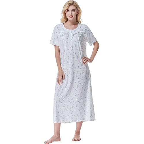 Keyocean Women Nightgowns, Soft Comfortable Cotton Lightweight