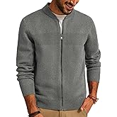 PJ PAUL JONES Mens Full Zip Cardigan Sweater Stand Collar Regular Fit Knit Sweaters