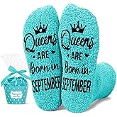 HAPPYPOP Women Queen Birth Month Socks - July August September Birthday Gifts, Socks for Her Female In Green