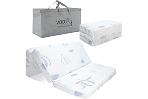 voomf Trifold Pack and Play Mattress, 38"x26" High Density Foam Pack N Play Mattresses for Baby Toddler, Foldable Portable Travel Crib Mattress for Pack N Play with Bag
