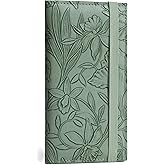 Zreal Checkbook Cover for Personal Checkbook Holder for Women &amp; Men | Green Check Book Cover for Top &amp; Side Tear Duplicate Personal Checks with RFID Blocking, Vegan Leather