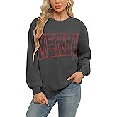 Women Merry Shirt Christmas Long Sleeve Shirt Merry Letter Print Pullover Holiday Sweatshirt Xmas Gifts Pullover Top