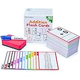 Addition Flash Cards 1st Grade | 183 Math Flash Cards for Kids Ages 4-8 | 1st 2nd & 3rd Grade | Math Flash Cards 2nd Grade | Learn Math for Kids Addition Flashcards Facts 0-12 | Family Bulk Set