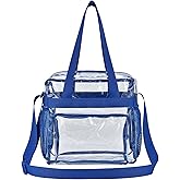 Oraben Clear Tote Bag Clear Bag Stadium Approved 12x6x12 Stadium Bag for Work, Sports Games,Gym