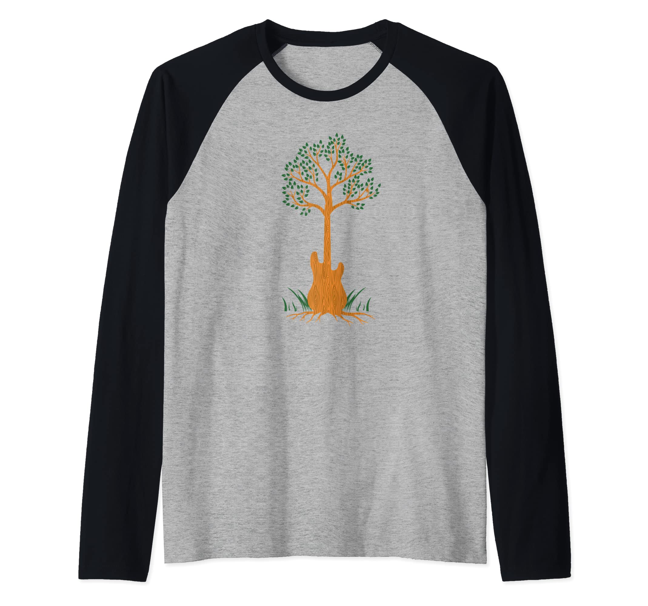 Bass Guitar Tree - Bassist Bass Player Raglan Baseball Tee