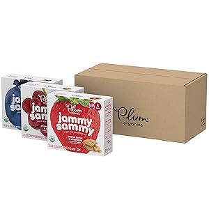 Plum Organics , Jammy Sammy Toddler Snack Bars, Variety Pack 6 Count