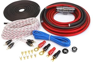 KnuKonceptz KCA Complete Red 4 Gauge Amplifier Installation Wiring Kit