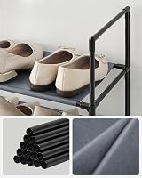SONGMICS 10-Tier Shoe Rack 33 x 33 x 173 cm Grey LSR110G01 view 4