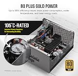 Corsair RM550x 550W 80 Plus Gold Fully Modular Power Supply UK Black view 3