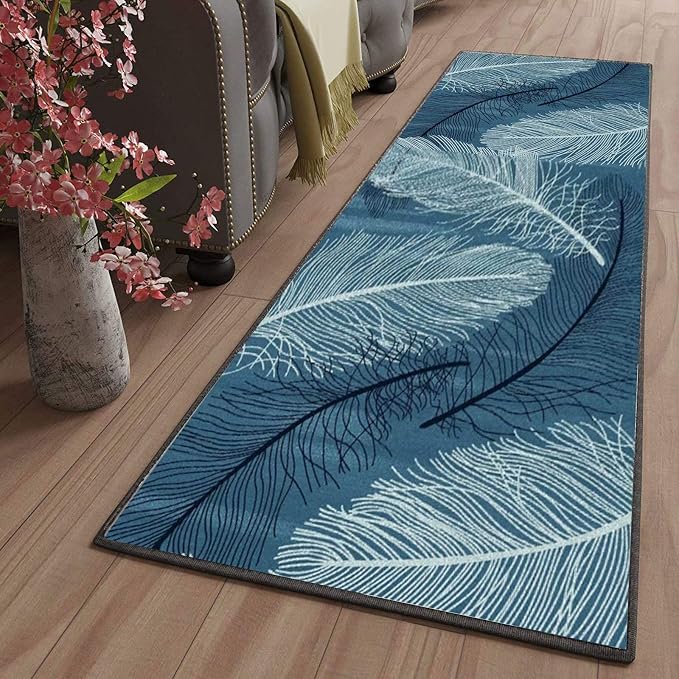 Tapis De Couloir Siunwdiy 40x380cm - Gris Antidérapant - Lavable Machine - Pour Intérieur