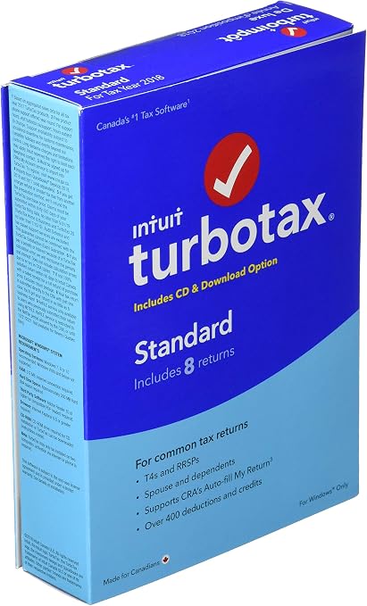 Turbotax Impotrapide Turbotax Standard 2018 8 Returns Amazon Ca