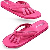 Pedi Couture Pedicure Sandals with Built In Toe Separators for Women - Comfortable Spa Style Flip Flops for Home, Salon, Yoga & Gym Use