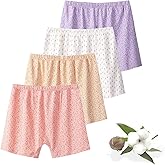 Ogvfunv 4pcs 100% Cotton Boxers for Women, Underwear for Elderly Women Loose Soft Shorts Full Coverage Boxer Briefs