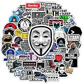 Cybersecurity &amp; Hacker-Themed Waterproof Vinyl Stickers for Tech, Coding, and Network Security - Decals for Laptop, Phone, Scrapbook, Luggage, Bottles