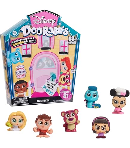 Winnie The Pooh Doorables - Confezione Da 3 Bustine Cieche Con Mini Figure E Adesivi Ufficiali Disney Per Bambini