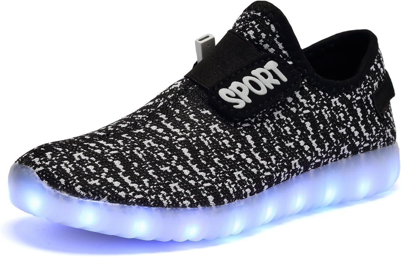 TULUO Children&Boys&Girls LED Shoes USB Charging Sneakers Kids Flashing Trainers