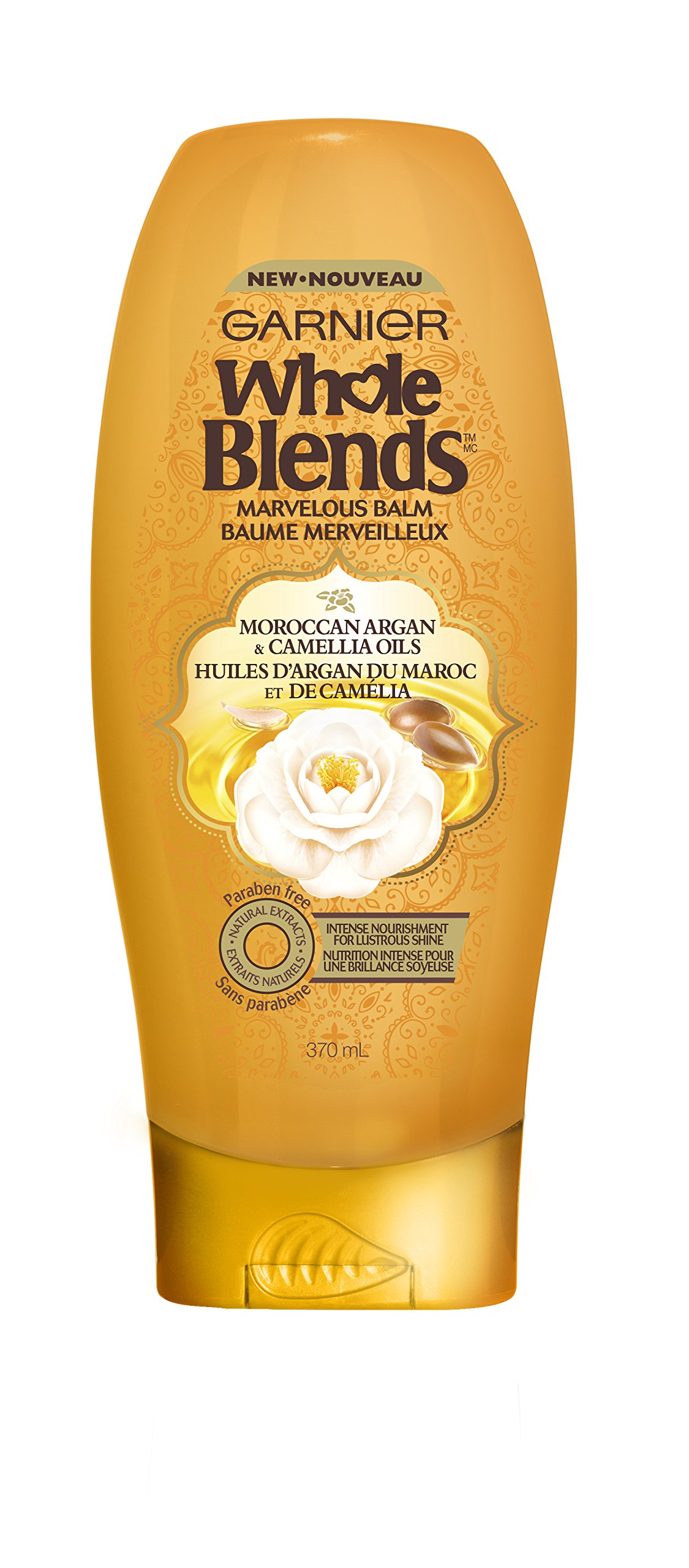 Garnier Whole Blends Illuminating Conditioner Moroccan Argan and Camellia Oils Extracts, 12.5 fl. Oz