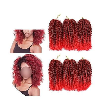 Amazon Com 8inch 1pc 30g Kinky Curly Marley Braids Ombre Hair