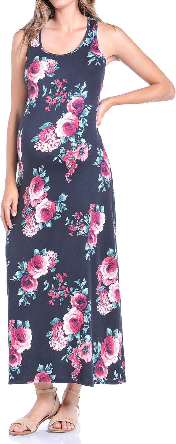 Beachcoco Women's Maternity Comfortable Jersey Maxi Dress Made in USA at  Women’s Clothing store