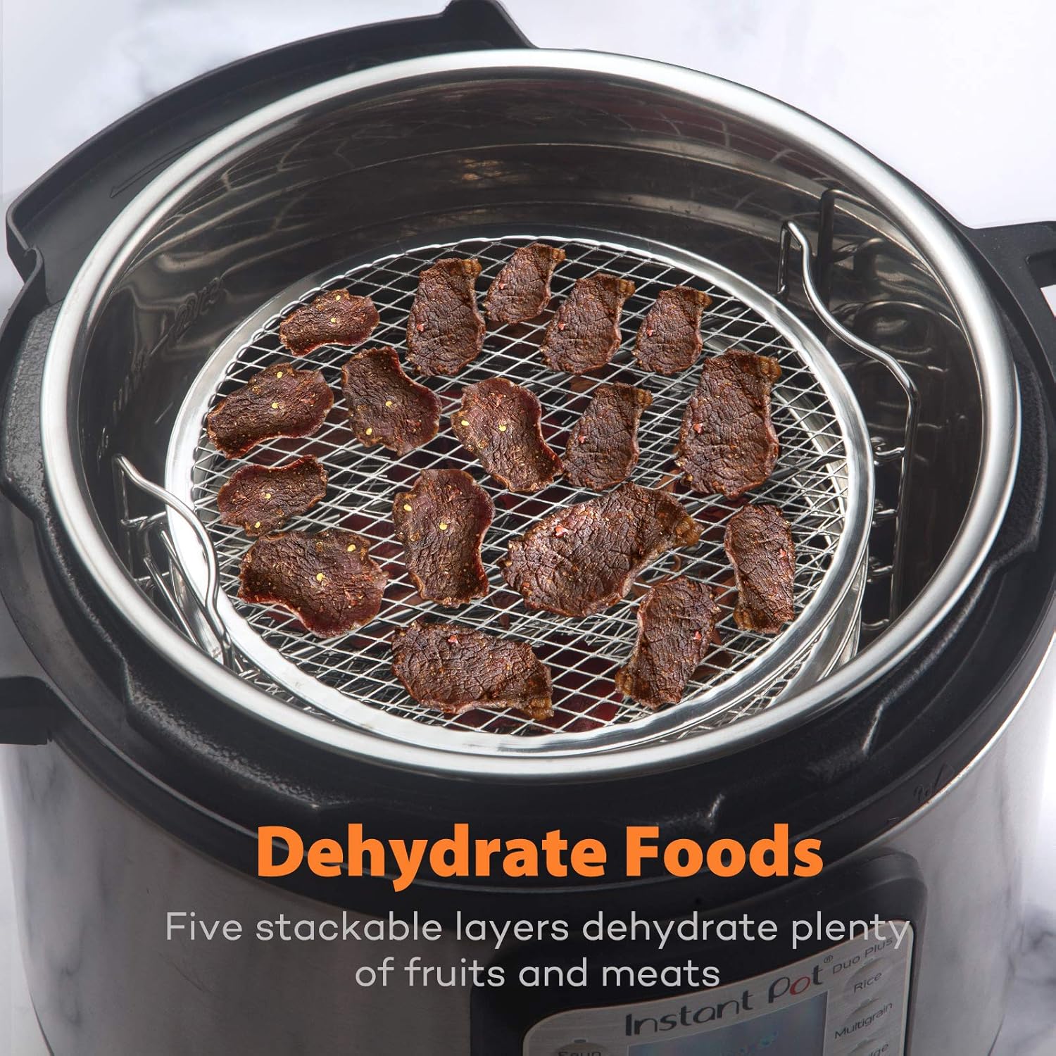 Dehydrator Rack Stainless Steel Stand Accessories Compatible with Instant Pot Air Fryer Crisp Lid 6 Quart, By SiCheer: Kitchen & Dining