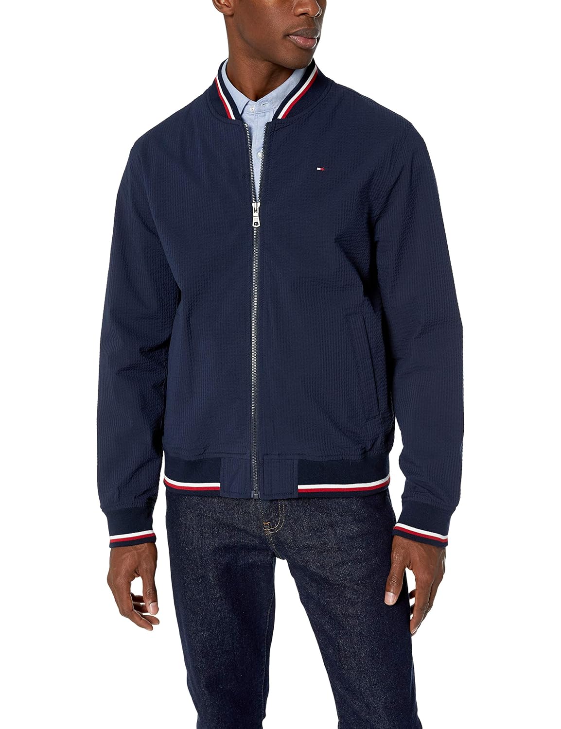 tommy hilfiger pink bomber jacket