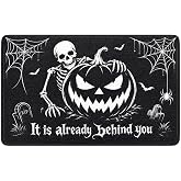 Halloween Skeleton Welcome Doormat, Non-Slip Floor Mat for Entrance 17X29In | HALLOWEEN