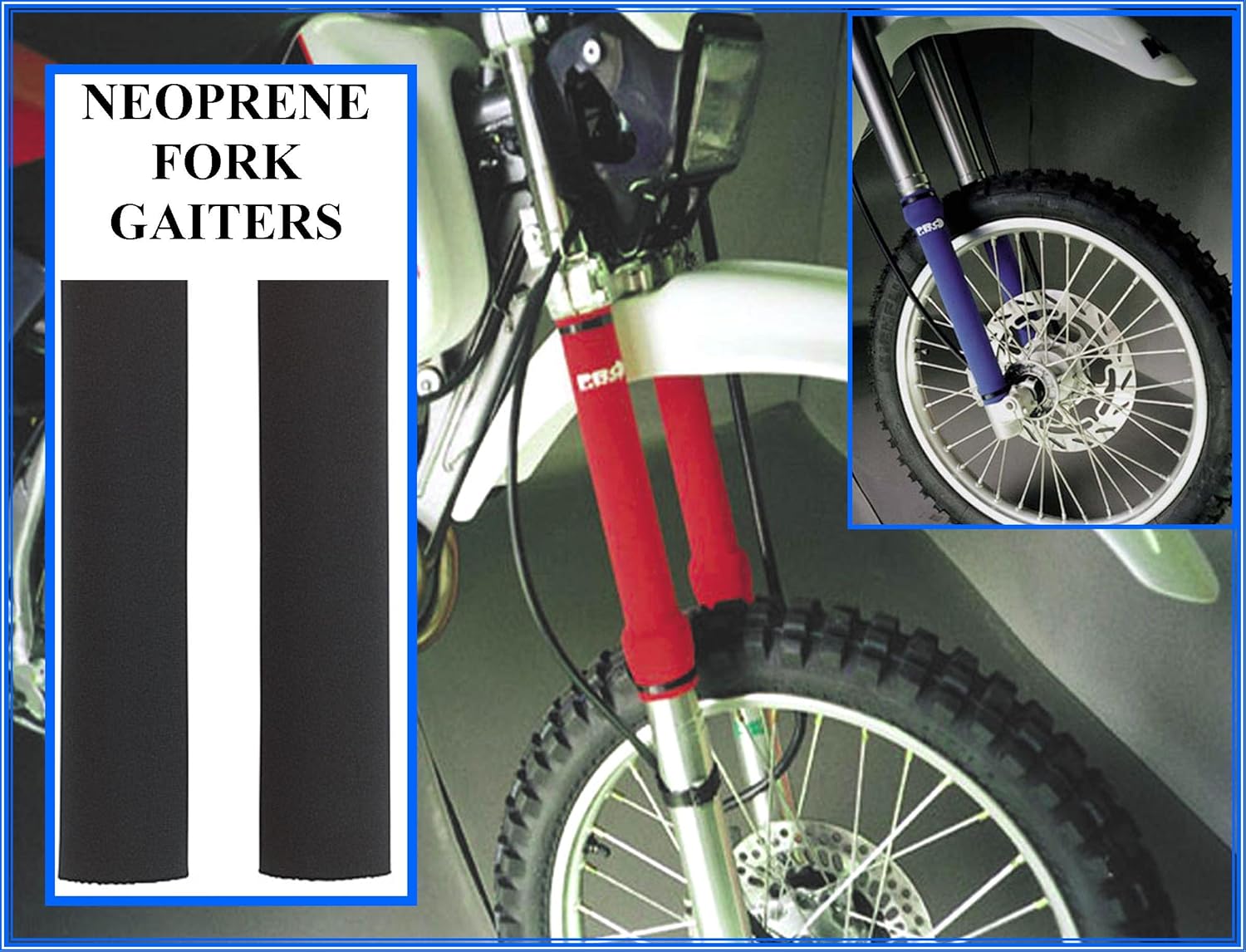 NEOPRENE FORK LEG GAITERS , Designed to protect front fork suspension