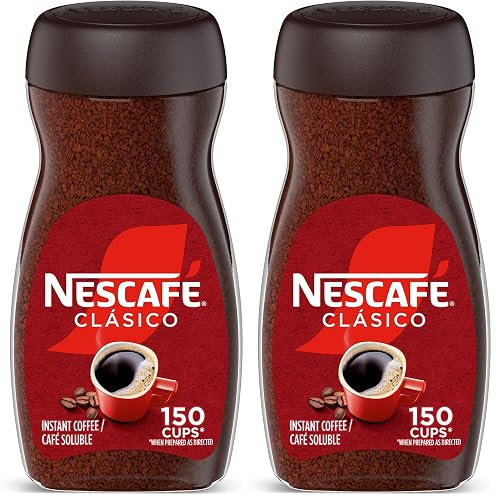 Nescafe Dark Roast Instant Coffee | Clasico | 10.5 oz Jar | Pack of 2 ...