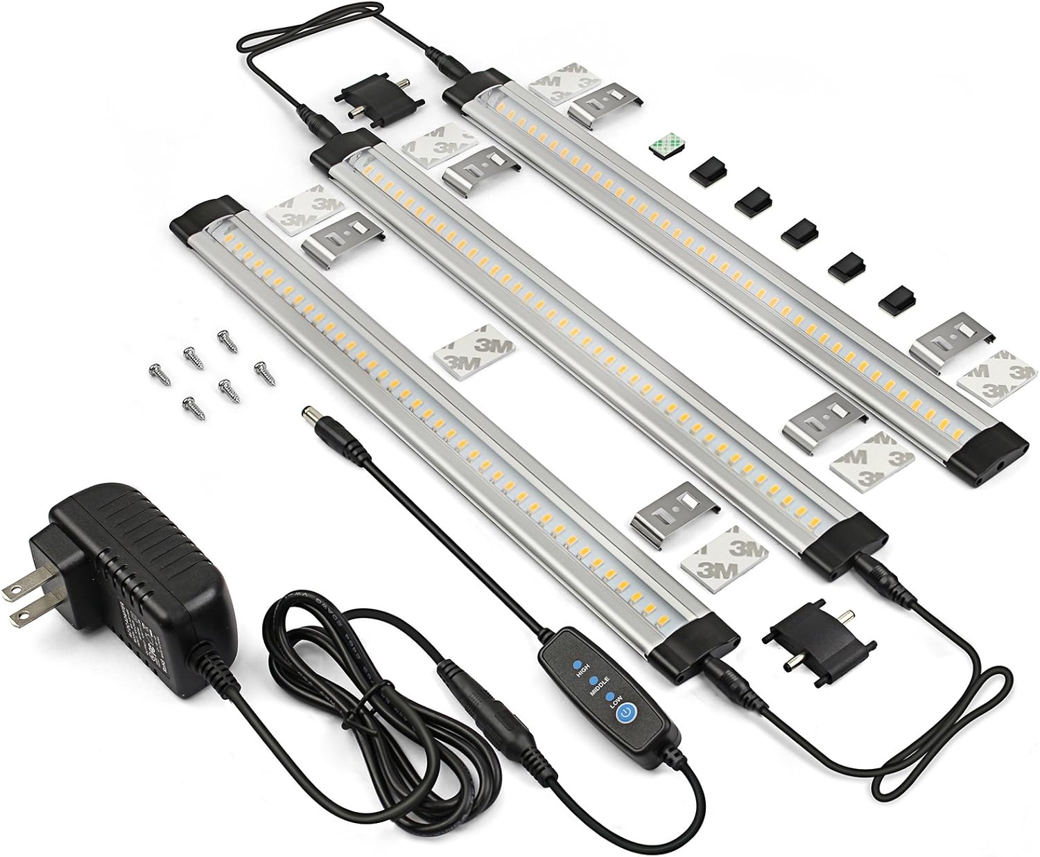 BYB LED Under Cabinet Lighting, UL Listed Dimmable Under Counter