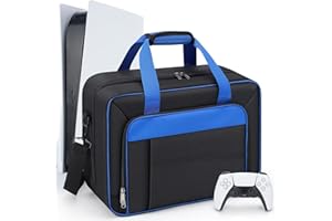 GDNASIST Carrying Case for PS5, Travel Thickened Protective Bag Compatible with Playstation 5 Console, Headset, PS5 Controller, Game Discs, and Gaming Accessories