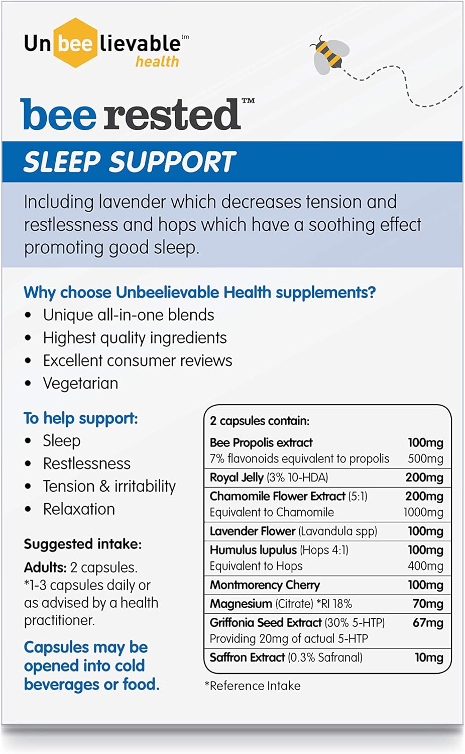 Unbeelievable Health Bee Rested Sleep Support Supplement, Created by Nutritional Experts - Image 5