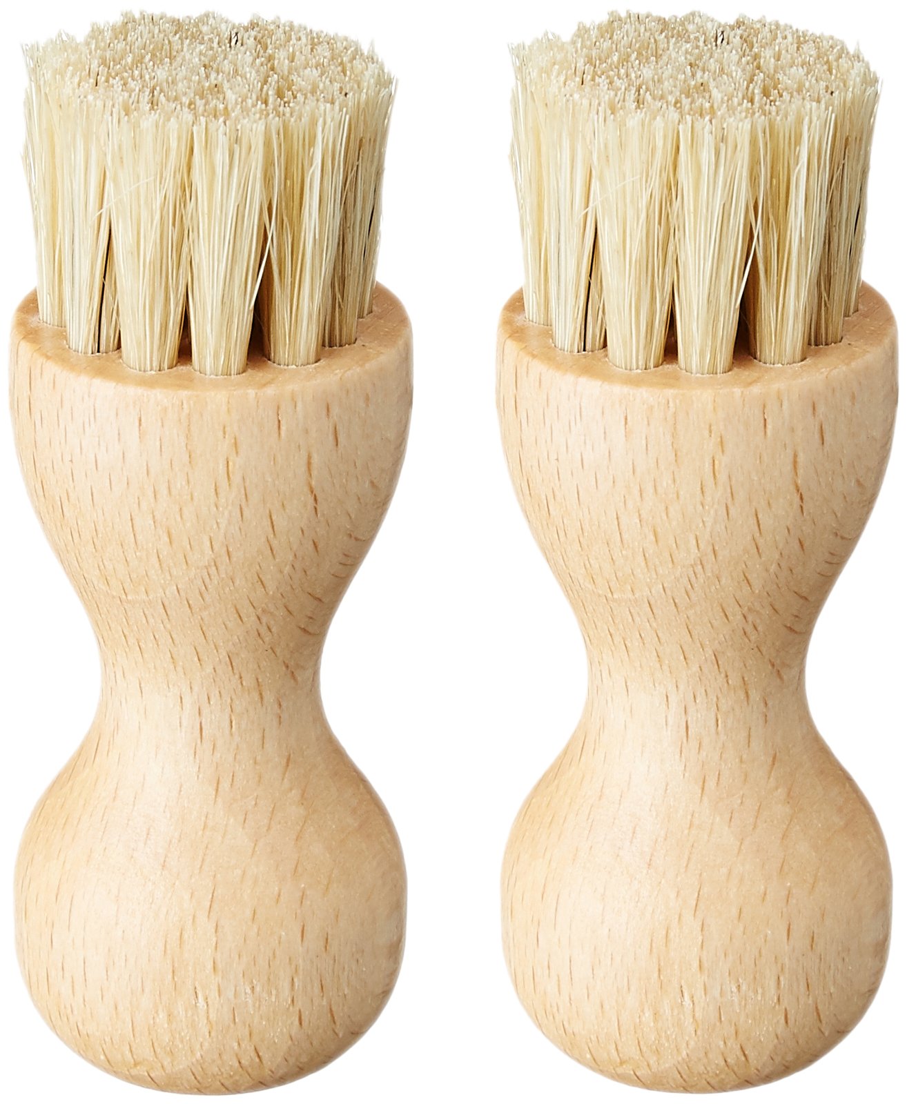 [M.モゥブレィ] ドイツ製 手を汚さない 靴クリームを効率よく塗る 選べる数量 2個セット シューケア 靴磨き ペネトレィトブラシ 豚毛(白)-2 2個商品画像