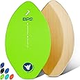 BPS New Zealand ‘Shaka’ Skimboard with Colored EVA Grip Pad and High Gloss Clear Coat Wooden Skim Boards for Kids and Adults | Choose from 3 Sizes and Traction Pad Color
