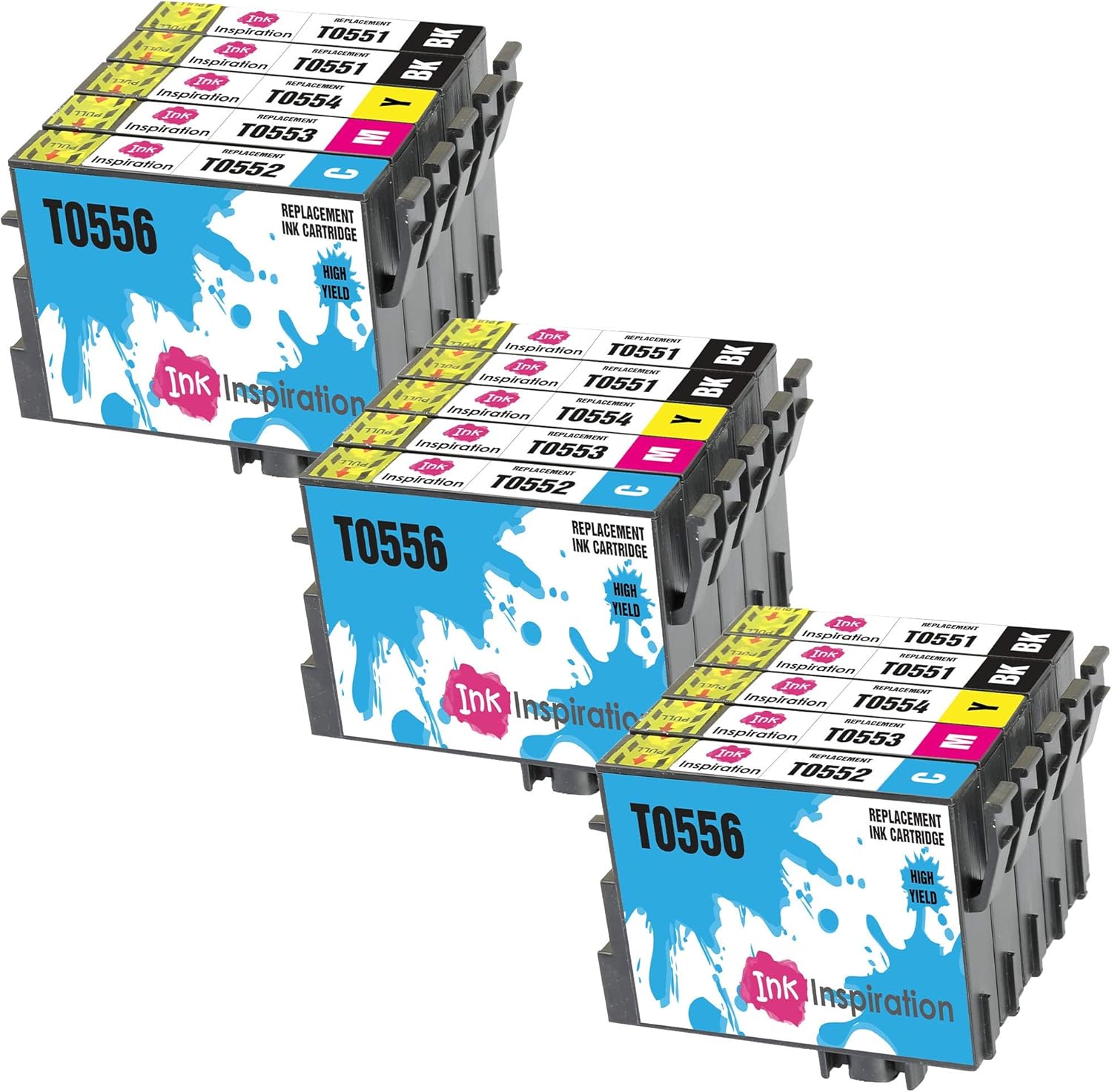 INK INSPIRATION® Ersatz für Epson T0551-T0554 (T0555) Druckerpatronen ...