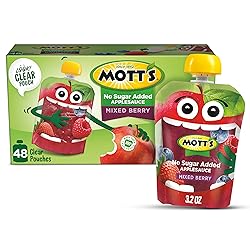 Mott's No Sugar Added Mixed Berry Applesauce, 3.2