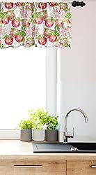 Ambesonne Victorian Window Valance, Apple Tree in