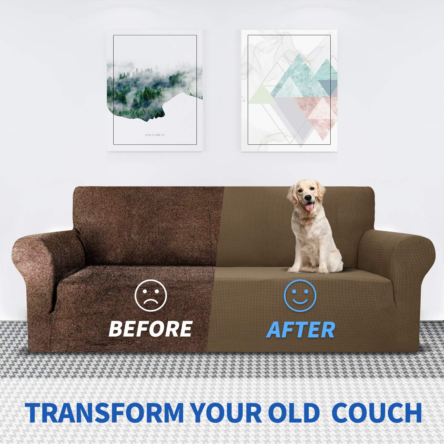 MAXIJIN Super Stretch Couch Cover for 2 Seater Couch - Image 5